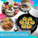 Forma de Silicone para Air Fryer com 7 Cavidades – Antiaderente para Cupcakes, Muffins e Mini Bolos