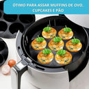 Forma de Silicone para Air Fryer com 7 Cavidades – Antiaderente para Cupcakes, Muffins e Mini Bolos