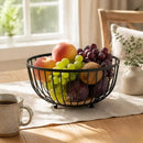 Fruteira Aramada com Base em Bambu Natural