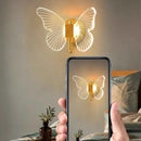 Luminária Arandela Borboleta Dourada LED