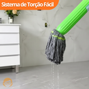 MopClean - Esfregão 2 em 1 Giratório Automático Com Desidratação Perfeito Para Limpeza Completa de Piso - Entrega Grátis