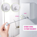 FlexDry - Varal Retrátil Com 4 Metros Para Lavanderia e Espaços Pequenos - Entrega Grátis