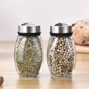 Porta Temperos e Especiarias Giratório Em Inox e Vidro Com 7 Peças Para Cozinha - Entrega Grátis
