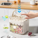 FreshBox - Dispenser De Gelo Com 2 Gavetas e Botão Ejetor de Cubos Prático Com Capacidade de 48 Cubos de Gelo - Entrega Grátis