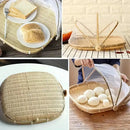 CestFresh - Cesto de Bamboo Com Cobertura de Tela Retrátil Protetor de Alimentos - Entrega Grátis