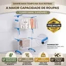 InoxCloth - Varal 3 Andares Reforçado Com Rodinhas Dobrável Portátil - Entrega Grátis